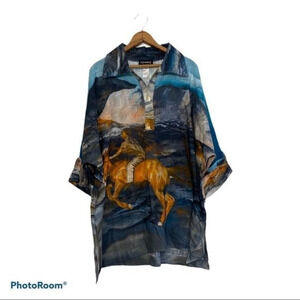 Dilemma New York hand painted‎ inspired Art top